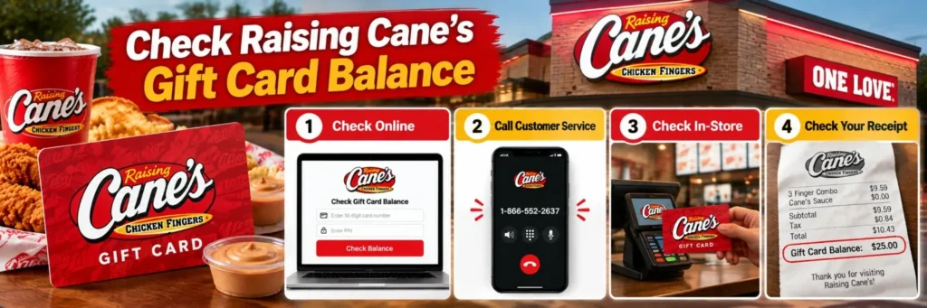 Check Raising Cane’s Gift Card Balance